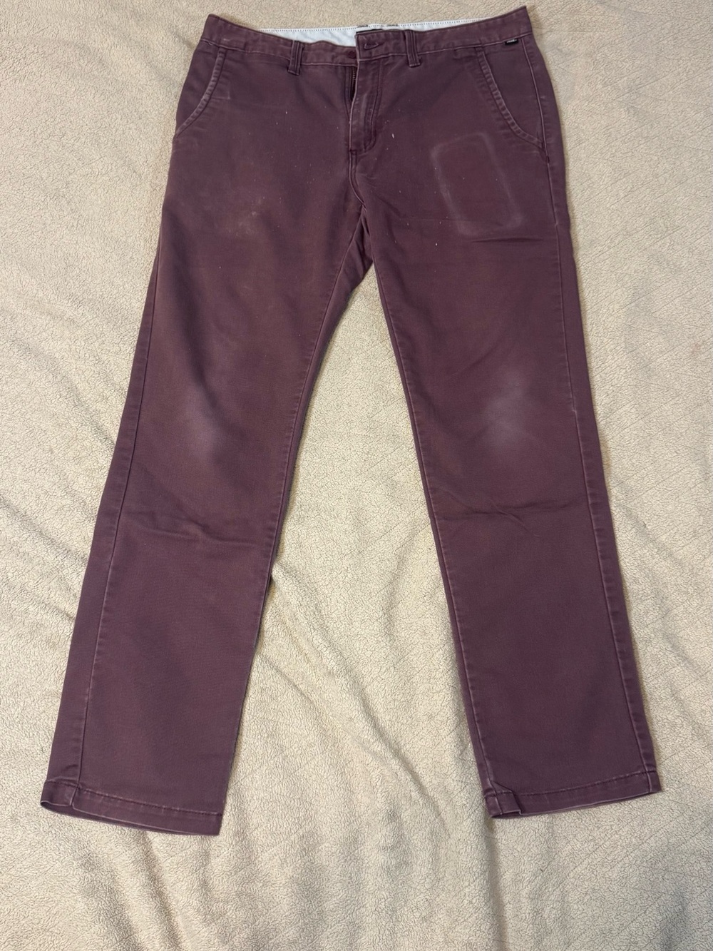 Vans Men's Chinos in Burgundy